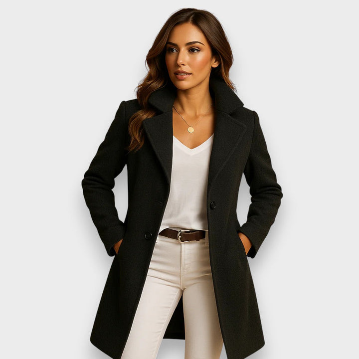 Manteau Femme Coupe Ajustée Ligne Droite Élégante