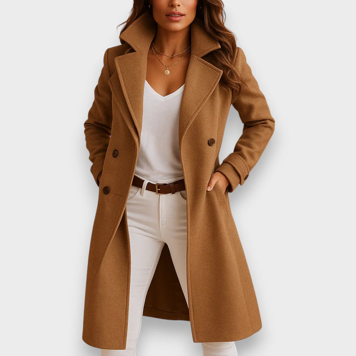 Manteau Femme Coupe Ajustée Ligne Droite Élégante