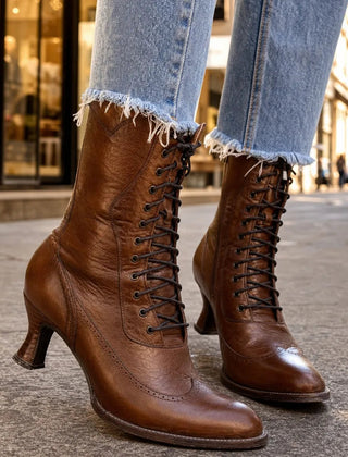 Bottines marron femme