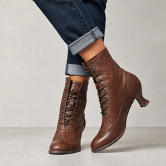 Bottines marron femme