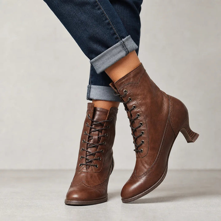 Bottines marron femme
