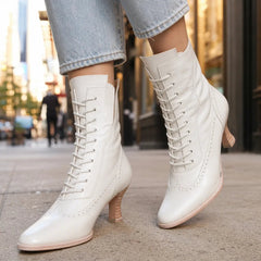 Bottines blanc femme