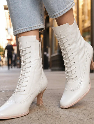 Bottines blanc femme