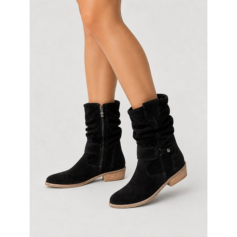 Tessa | Bottines Slouch à Boucles